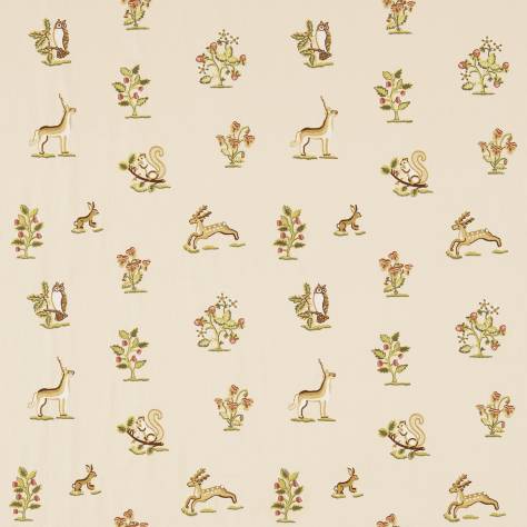 Sanderson Fabienne Prints & Weaves Fabrics Clemence Fabric - Russet/Sand - DFAB233990 - Image 1