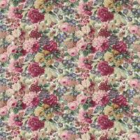 Rose and Peony Fabric - Red (Cotton)