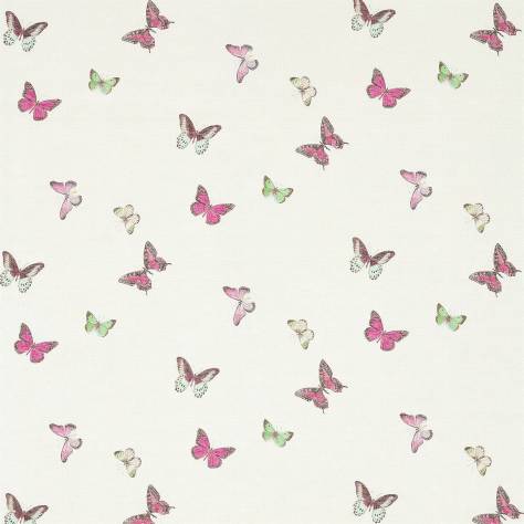 Sanderson Woodland Walk Prints & Embroideries Fabrics Butterfly Voile Fabric - Fuchsia/Cream - DWOW225512 - Image 1