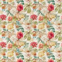 Dahlia and Rosehip Fabric - Briarwood/Russet
