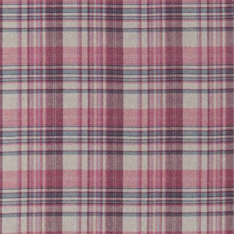 Sanderson Islay Wools Fabrics Bryndle Check Fabric - Mulberry/Fig - DISW236736