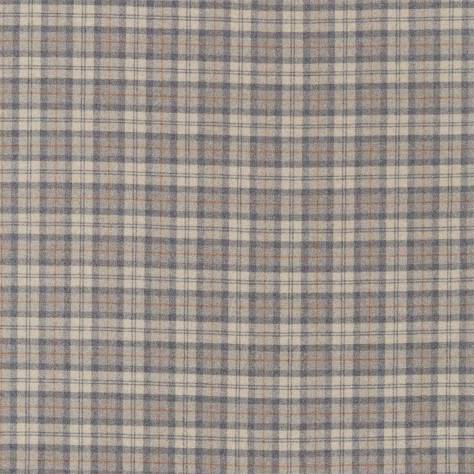 Sanderson Islay Wools Fabrics Fenton Check Fabric - Grey/Cinnamon - DISW236740