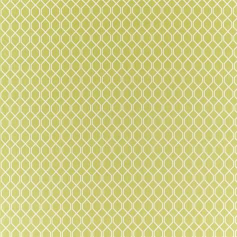 Sanderson Linnean Weaves Botanical Trellis Fabric - Lime - DLNC236790