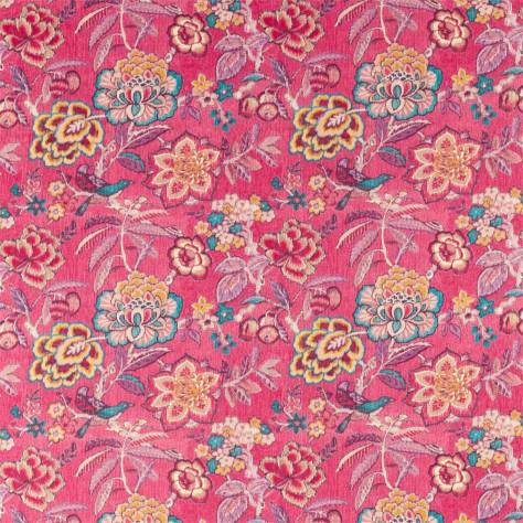 Sanderson Caspian Prints and Embroideries Indra Flower Fabric - Hibiscus - DCEF226641
