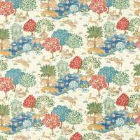 Pamir Garden Fabric - Cream / Indigo