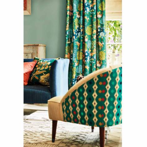 Sanderson Caspian Prints and Embroideries Mossi Fabric - Sumac - DCEF236887 - Image 2
