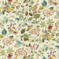 Birds and Berries Fabric - Rowan Berry