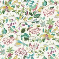 Birds and Berries Fabric - Fern