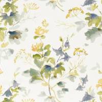 Honey Flowers Fabric - Anise / Slate