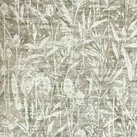 Violet Grasses Fabric - Moss