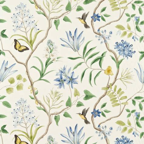 Sanderson Voyage of Discovery Fabrics Clementine Fabric - Delft Blue - DVOY223299
