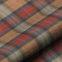 Wool Plaid Fabric - Orchards Fruits