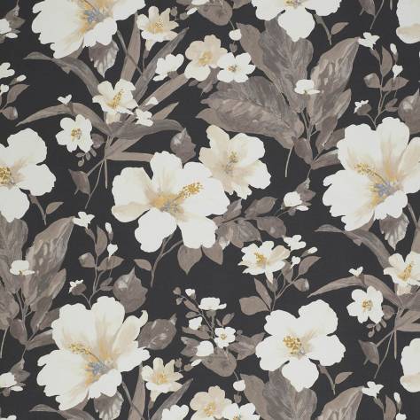 Casadeco Florescence Fabrics and Wallpapers Luxembourg Fabric - Noir - 82429548