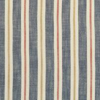 Sackville Stripe Fabric - Midnight/Spice
