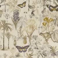 Botany Fabric - Charcoal/Chartreuse