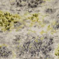 Fiore Fabric - Charcoal/Chartreuse