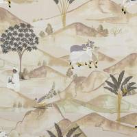 Sahara Fabric - Charcoal / Ochre