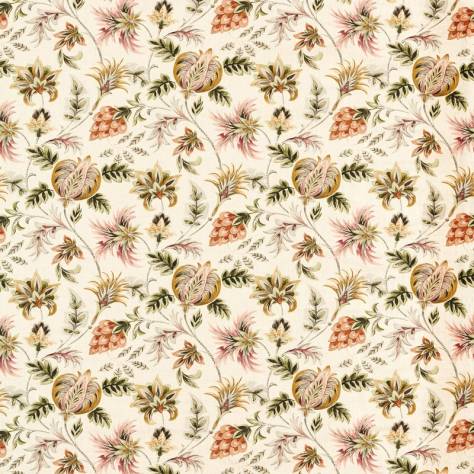 Clarke & Clarke Secret Garden Fabrics Roseraie Fabric - Blush/Sage - F1739/01