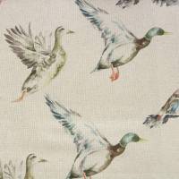 Flying Ducks Fabric - Linen
