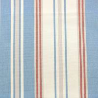 Hopwell Stripe Fabric - Blue/Red