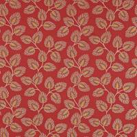 Peacock Leaf Fabric - Red