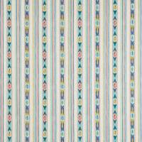 Sitari Stripe Fabric - Teal/Coral
