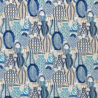 Collioure Fabric - Blue / Beige