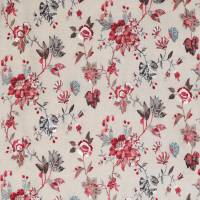 Nemours Fabric - Red / Chocolate / Teal