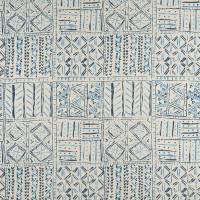 Cloisters Fabric - Indigo / Blue / Ivory
