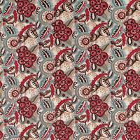 Marchmain Fabric - Red / Teal