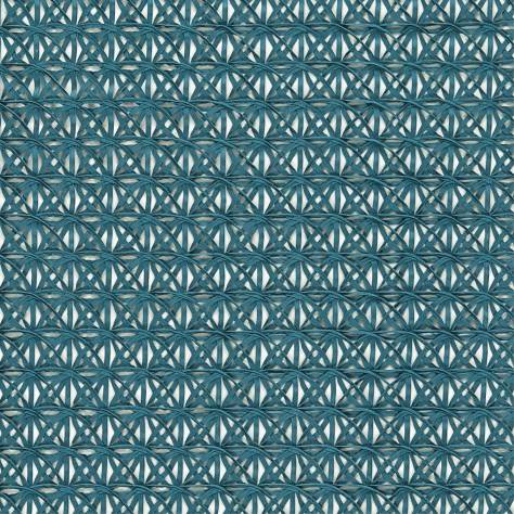 Harlequin Momentum Sheers & Structures Fabrics Ribbon Fabric - Teal - HMOV130591