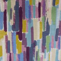 Trattino Fabric - Heather/Grape/Mustard