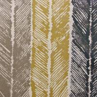 Walchia Fabric - Charcoal/Mocha/Brass