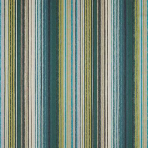 Harlequin Momentum 9 Fabrics Spectro Stripe Fabric - Emerald/Marine/Lichen - HMNI132827 - Image 1