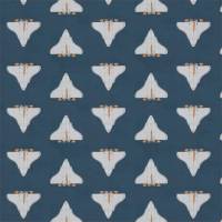 Space Shuttle Fabric - Apricot / Navy