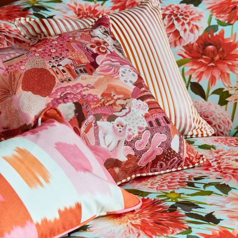 Harlequin Colour 3 Fabrics Shiruku Fabric - Paprika/Fuschia/Fig Blossom - HQN3121131