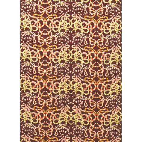 Harlequin Colour 3 Fabrics Serpenti Fabric - Brazilian Rosewood/Grounded/Amber Light - HQN3121140