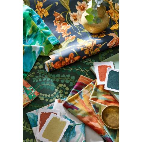 Harlequin Colour 4 Fabrics Foresta Velvet Fabric - Forest/Amazonia/Lagoon - HC4F121150