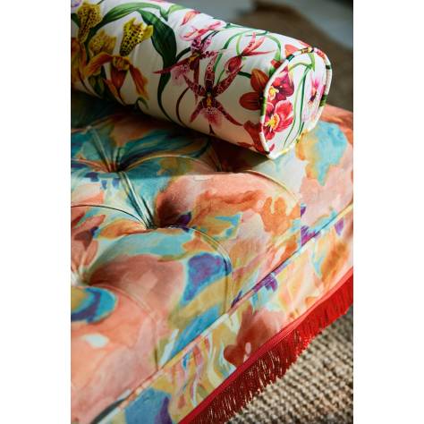 Harlequin Colour 4 Fabrics Foresta Velvet Fabric - Rosewood/Azul/Huckleberry - HC4F121152 - Image 2