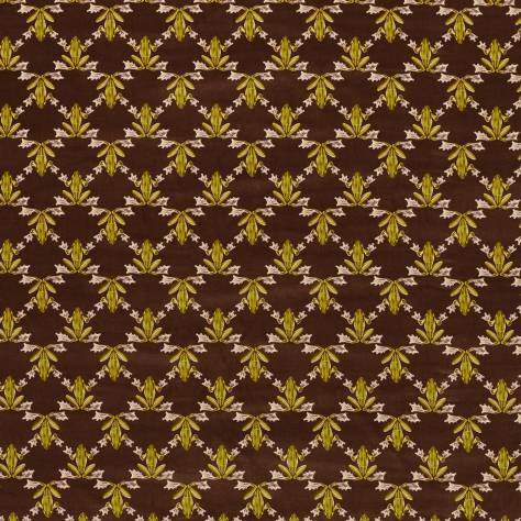 Harlequin Colour 4 Fabrics Wood Frog Velvet Fabric - Chocolate/Pistachio - HC4F121162 - Image 1