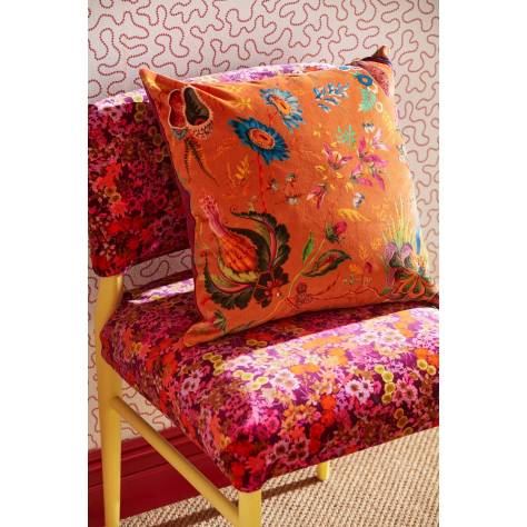 Harlequin Harlequin x Sophie Robinson Fabrics Wonderland Floral Fabric - Amber/Lapis/Ruby - HSRF121180 - Image 2