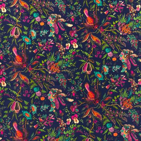 Harlequin Harlequin x Sophie Robinson Fabrics Wonderland Floral Fabric - Sapphire/Spinel/Emerald - HSRF121183 - Image 1