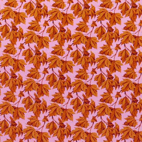 Harlequin Harlequin x Sophie Robinson Fabrics Dappled Leaf Fabric - Amber/Rose - HSRF121190 - Image 1
