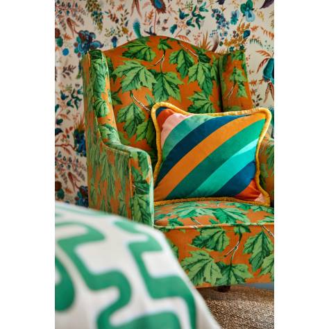 Harlequin Harlequin x Sophie Robinson Fabrics Dappled Leaf Fabric - Emerald/Amber - HSRF121191