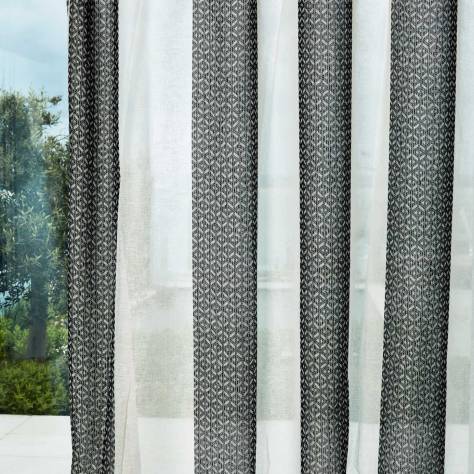 Harlequin Sheers 1 Ether Fabric -Chalk/Black Earth - HCOL133943
