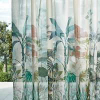 Floreana Sheer Fabric - Bleached Coral/Succulent
