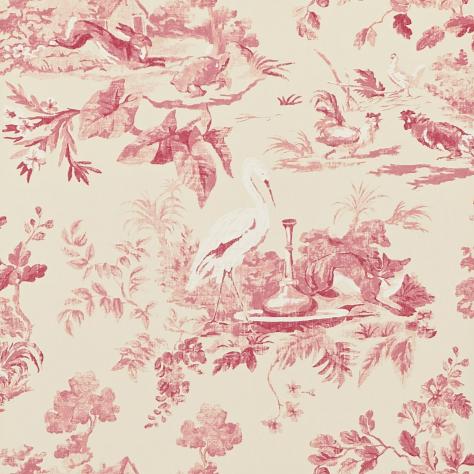 Sanderson Caverley Wallpapers Aesop's Fables Wallpaper - Pink - DCAVAE101