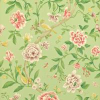 Porcelain Garden Wallpaper - Rose/Fennel