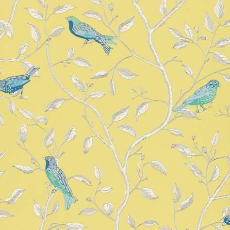 Sanderson Options 10 Wallpapers Finches Wallpaper - Yellow - DOPWFI101