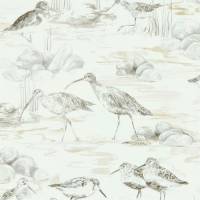 Estuary Birds Wallpaper - Chalk/Sepia